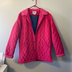 VINTAGE LILLY PULITZER coat pink quilted retro designer size medium